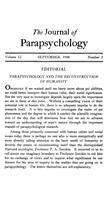Parapsychology and the Reconstruction of Humanity - (editorial)