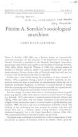 Pitirim A. Sorokin's Sociological Anarchism